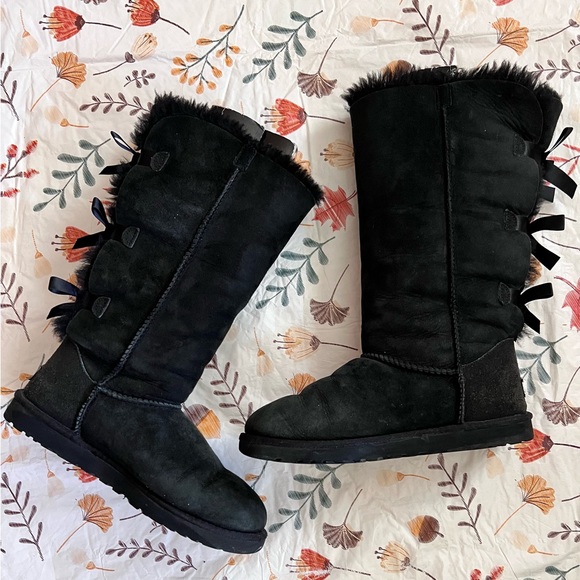 UGG Bailey Bow II Suede Tall Boots - Picture 3 of 4